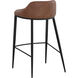 Astra 34.75 inch Black / Cinnamon Brown Barstool